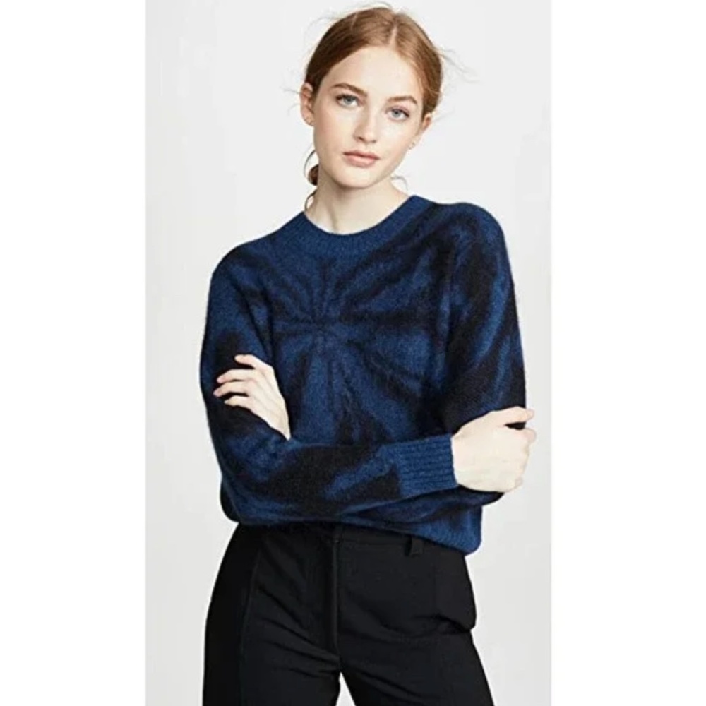 ~SOLD~ VINCE Brushed Mohair / Alpaca Tie Dye in Blue & Black: Sz XS